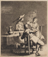 KG 04027
<br/>
Zintuigen: de reuk
<br/>
<em>Vliet, Johannes Gillisz. van (ca. 1600/1610-1668)</em>